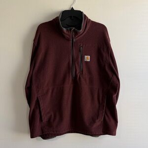 Carhartt Burgundy Half-Zip Pullover
